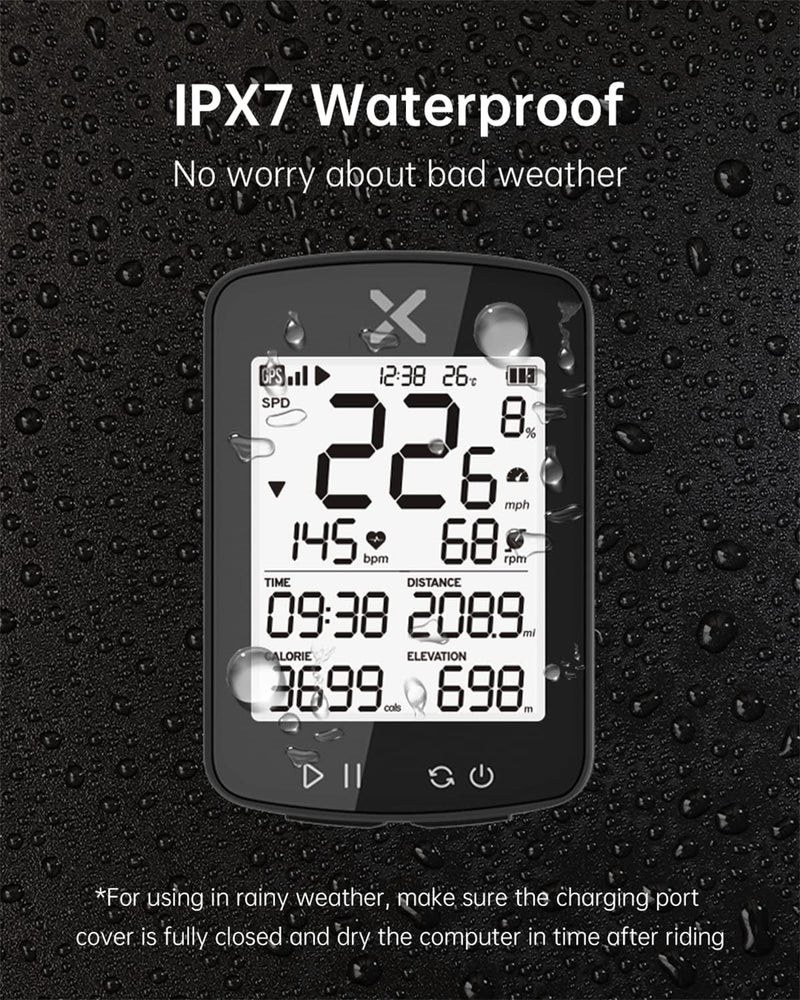 Xoss G+ Gen2 GPS Bike Computer ANT+/ Bluetooth IPX7 Waterproof Cycling Computer Rechargeable Bicycle Speedometer Odometer with 2.2 inch LCD Screen, 28 hrs Long Battery Life Fits All Bikes - Image 4